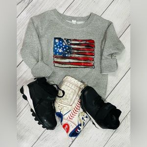 Baseball shirt, American flag baseball, American flag